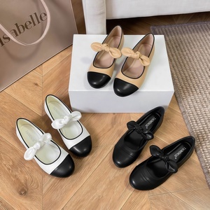 Zapatos Mary Jane de Lujo para <span class=keywords><strong>Mujer</strong></span>, Diseño Coreano con Lazo, Parte Superior de Microfibra, Estilo Joker, Antiedad, Sin Cordones - Product Image 5