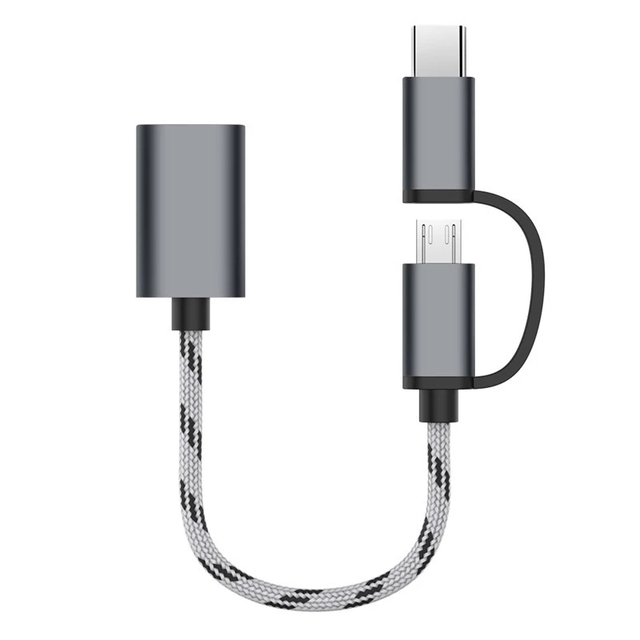 2-in-1 OTG Adapter Cable for Samsung for Xiaomi Huawei-Micro USB USB 3.0 Data Sync Converter OTP AC Data Transfer Cable Wire