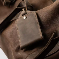 Étiquette de bagage personnalisée en cuir véritable vintage avec logo sur mesure, étiquettes en PU de qualité supérieure pour votre valise et vos sacs de voyage