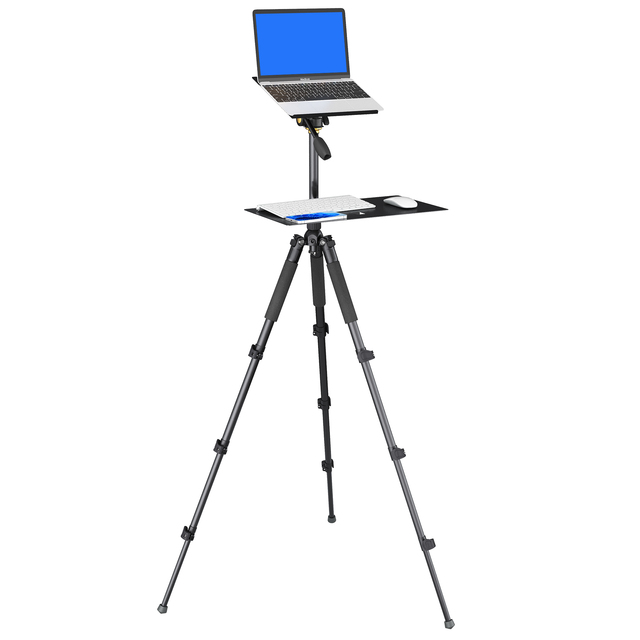 Qzsd Aluminum Portable Projector Laptop/Tablet Tripod Stand with Twist Lock Adjustable Light 180 Degree Rotation