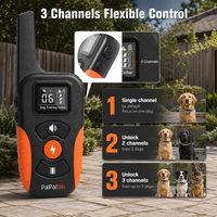 Collier de dressage pour animaux de compagnie avec 1 télécommande et 3 récepteurs, portée de 3300 pieds, personnalisation OEM/ODM, certifié FCC CE RoHS MSDS, avec fonctions de bip, vibration et choc