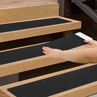 Marches d'escalier antidérapantes réutilisables en caoutchouc PVC double face autocollantes pour marches en bois, enfants, personnes âgées et animaux domestiques