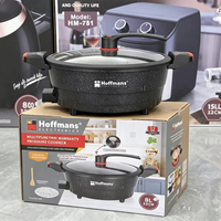 Casserole électrique géante Hoffmans 8L 32CM pour réunions de famille et fêtes, haute qualité, en promotion
