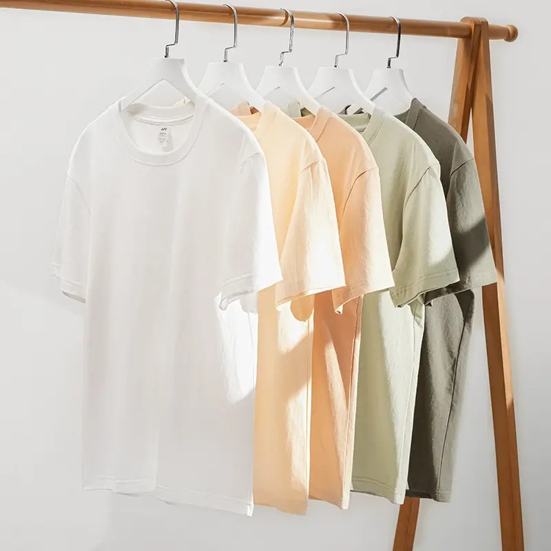 T-shirt in cotone 100% unisex all'ingrosso all'ingrosso maglietta bianca pesante OEM streetwear