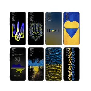 1000 + desain kustom bendera Ukraina TPU casing silikon untuk Samsung S24 A71 A23 A25 A14 A05 A04S UV pencetakan sublimasi casing telepon