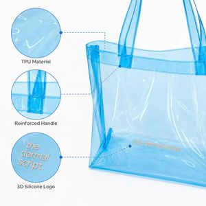 OEM Transparent TPU <b>Jelly</b> Tote Bag <b>Clear</b> PVC Style Waterproof Beach Tote Handbag with Custom Logo Ladies Summer Resort Gift - Product Image 4