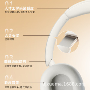 Casque sans fil supra-auriculaire Edifier Lark Air avec chargement USB-C, AAC, pour gaming PC, contrôle par boutons, vocalisation dynamique - Product Image 1