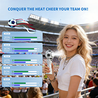 Ventilateur portable intelligent 2026 pour le football, turbine de refroidissement, commande tactile, mini-ventilateur portable haute vitesse à clipser autour du cou