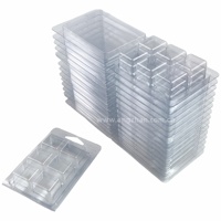 Emballage plastique transparent en blister pour barres de cire fondante en moule, type clamshell, petites barres de cire fondante transparentes en clamshell