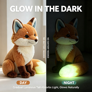 Coussin Renard Lumineux Personnalisé Lavable en Machine, Peluche Douce et Moelleuse pour Magasin de Maternité et Coffrets Cadeaux Nouveau-né - Product Image 6