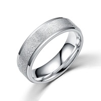 Meistverkaufter Europäisch-Amerikanischer Trendiger Matter Edelstahl Unisex-Ring Beliebter Minimalistischer Geometrischer Schlichter Ring