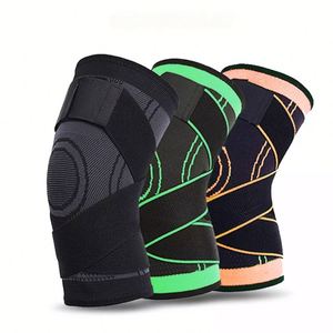 Genouillère de sport pour homme, pressurisée, élastique, respirante, réglable, protection du genou, équipement de fitness, genouillère de basketball, de volley-ball - Product Image 1