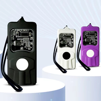 Perangkat Alarm Keamanan Mini Gantungan Kunci, Alat Keamanan Pribadi Isi Ulang dengan Lampu LED untuk Wanita Pelancong