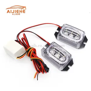 12V 6W wireless remote controller white red blue amber green car truck vehicle auto grille mounted LED strobe lights