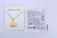 Collier en cèdre du Liban Myshape, chaîne en acier inoxydable couleur or pour femme et homme, accessoire minimaliste, amulette, bijoux, nouveauté 2026