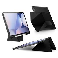 Housse de tablette intelligente en cuir PU de qualité supérieure avec protection intégrale à 360 degrés et support multi-pliable pour Samsung Galaxy Tab S10 Plus S9 Plus S9 FE Plus