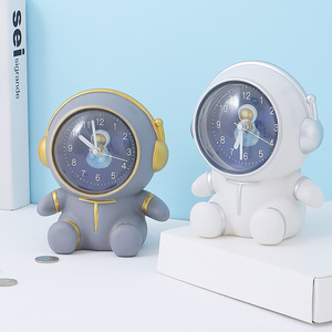Astronaut Piggy Bank Clock Cartoon Style <b>Desk</b> Ornament For Kids Gift - Product Image 4