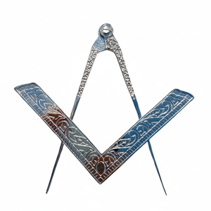 Escuadra y Compás Masónicos Grandes para Ceremonias de Logia, Material Metálico de Primera Calidad, Aspecto Premium - Product Image 1