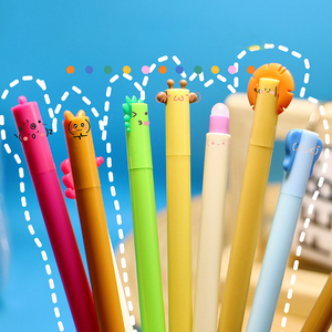 Top produttore personalizzato simpatico Design animale cancelleria Kawaii blu penne <span class=keywords><strong>inchiostro</strong></span> nero <span class=keywords><strong>cancellabile</strong></span> <span class=keywords><strong>penna</strong></span> Gel per le vendite - Product Image 1