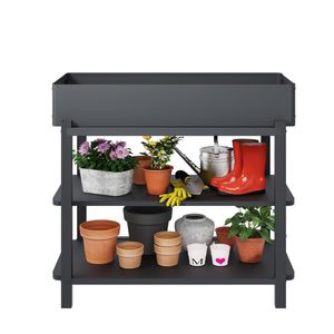 Bac à légumes surélevé moderne en métal <span class=keywords><strong>avec</strong></span> treillis et pieds, finition thermolaquée, pour jardins domestiques et hôteliers - Product Image 2