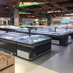 製造島胸フリーザースーパーマーケット冷凍装置アイスクリーム肉と肉の展示用フリーザーショーケース - Product Image 4