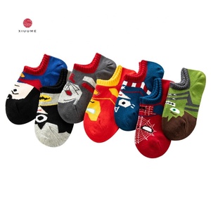 Chaussettes courtes décontractées en coton pour garçons et filles, motif super-héros de bande dessinée, respirantes, nouveauté, confortables pour le quotidien, de 1 à 9 ans - Product Image 1