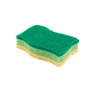 High Quality Kitchen Cleaning Green Sourcing Pad Cellulose Dish Washing Sponge Scrubber