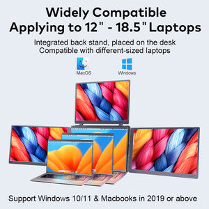 Extensor de Pantalla Múltiple de 16 Pulgadas y 1200P, Monitor Portátil Cuádruple IPS USB C de Pantalla Dual para Computadora Portátil, Negocios, Juegos, Programación - Product Image 5