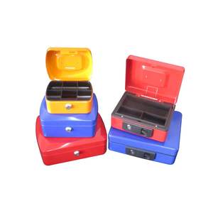 उच्च गुणवत्ता वाला सस्ता नकद नकदी सुरक्षित बॉक्स मनी ट्रे और सुरक्षित लॉक, पोर्टेबल सस्ती कीमत टिकाऊ इस्पात नकदी सुरक्षित - Product Image 4