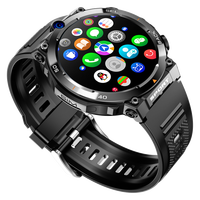 Reloj inteligente Android IPX7 negro personalizado, navegación GPS, calendario de llamadas, admite descargas de aplicaciones, integración de tarjeta SIM