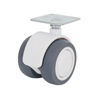 Roulettes doubles à profil bas durables 50 mm, roulettes doubles robustes 100 mm en caoutchouc thermoplastique, vente directe usine, OEM