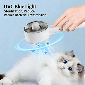 فرشاة تنظيف الحيوانات الأليفة بالبخار والرش الكهربائي، مشط تدليك يعمل بالشحن لتنظيف الشعر للقطط والكلاب، فعّال للقطط - Product Image 5