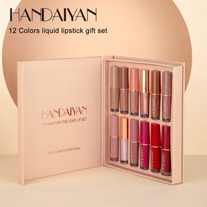 <span class=keywords><strong>HANDAIYAN</strong></span> Set de Regalo de Brillo Labial de 12 Colores/Set, Hidratante Natural, Set de Maquillaje Cosmético para Mujer, Labial Líquido Mate - Product Image 5