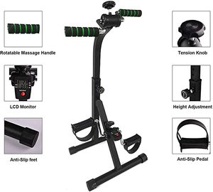 Vélo d'exercice portable mini pour la rééducation avec <span class=keywords><strong>compteur</strong></span> numérique, équipement d'exercice pour les bras et les jambes à domicile - Product Image 3