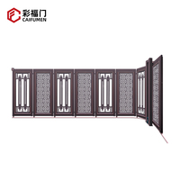 Porte pliante électrique en métal, porte d'entrée principale conçue sur mesure, porte tournante à 90 degrés, style moderne pour l'entrée principale de la villa