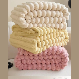 Rắn màu siêu vua nữ hoàng Kích thước flannel lông cừu như siêu dày Sherpa chăn san hô nhung dày mùa đông ấm chăn - Product Image 2