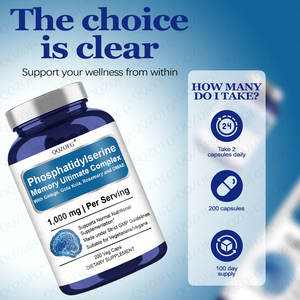 Suplementos de fosfatidilserina para el cuidado de la salud vegana Cápsulas antioxidantes para la salud del cerebro para adultos Producto de belleza efectivo - Product Image 4