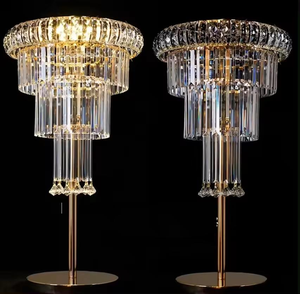 Zhuoyun良質ホテルホームテーブルデコレーションフラワースタンドゴールドクリスタルアクリルウェディングセンターピース - Product Image 1