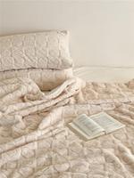 1.5*2M hiver coeur motif doux épaissi respirant corail tissu couverture plaine Jacquard sieste couverture pour lit canapé