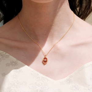 Collana con Pendente Geometrico FY-N981 Siren Anchor in Argento Sterling 925 Placcato Oro 18K con Zirconi, Regalo Trendy per Donne, Lusso Discreto - Product Image 5