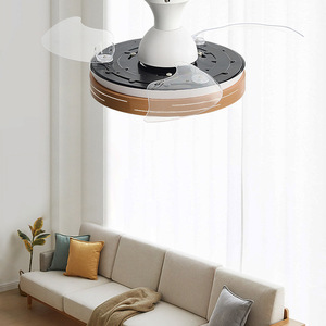 Invisible <b>Fan</b> Light <b>Ceiling</b> Mount With Led Light For Living Room Bedroom 10-15 Sqm 25000 Hours Lifespan - Product Image 2