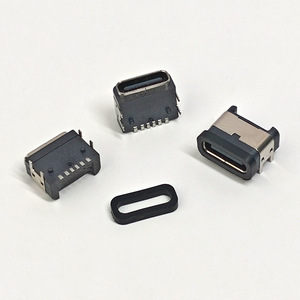 <span class=keywords><strong>Connecteur</strong></span> femelle étanche Type-C Type de carte encastrée à 6 broches Port de charge <span class=keywords><strong>USB</strong></span> Montage SMT - Product Image 3