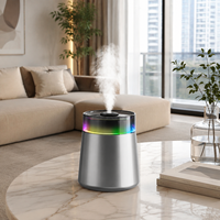 Humidificateur à brume fraîche de 7 L, technologie d'atomisation suspendue, réservoir d'eau en acier inoxydable 304, lumières 7 couleurs, silencieux