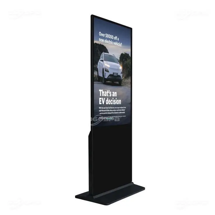 360SPB IFS49A टचस्क्रीन कियोस्क विज्ञापन प्लेयर डिजिटल साइनेज और वीडियो प्रदर्शित करता है