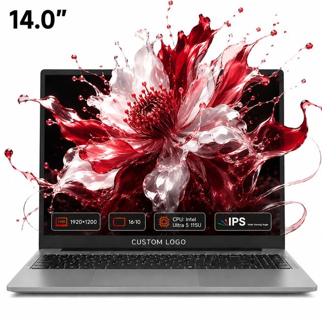 ODM Bulk 14 Inch Intel Ultra 5 115U 10 Threads Win11 WiFi 6 Backlit Keyboard Full Featured Type C 100W Business Laptop