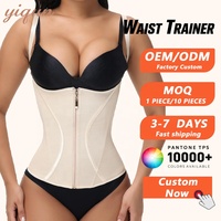En gros, Corset amincissant personnalisé à fermeture éclair, type gilet, en maille de compression, pour femmes