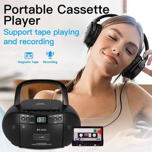 Factory Portable <b>CD</b> Cassette <b>Player</b> BT-9224 AM FM Radio USB Audio Boombox A-B Repeat for Home Entertainment English Learning - Product Image 5