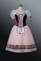 Tutu de ballet professionnel, jupe longue, noir et rouge, robe de performance de ballet pour adultes et enfants, style espagnol