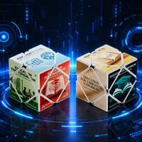 Cubo Mágico Alien Personalizado para Aprendizaje Preescolar, Reconocimiento de Colores y Formas, Logotipo Personalizado, Regalo Educativo