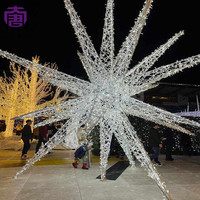 Riesiges LED-Explosionsstern-Motiv-Licht für Weihnachtsbeleuchtung im Freien, Parks und kommerzielle Feiertagsdekorationen